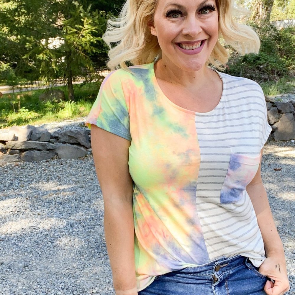 Two Timer Tee in Tie Dye